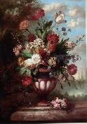 unknow artist Floral, beautiful classical still life of flowers.069 oil on canvas